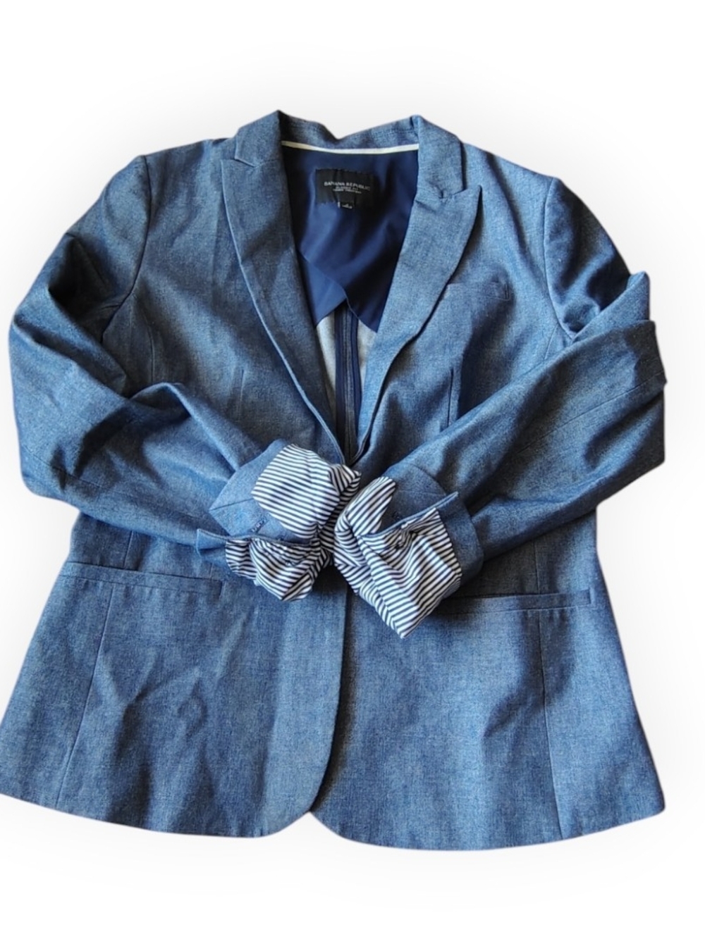 Banana Republic Heathered Navy Blue Blazer Women's Size 4